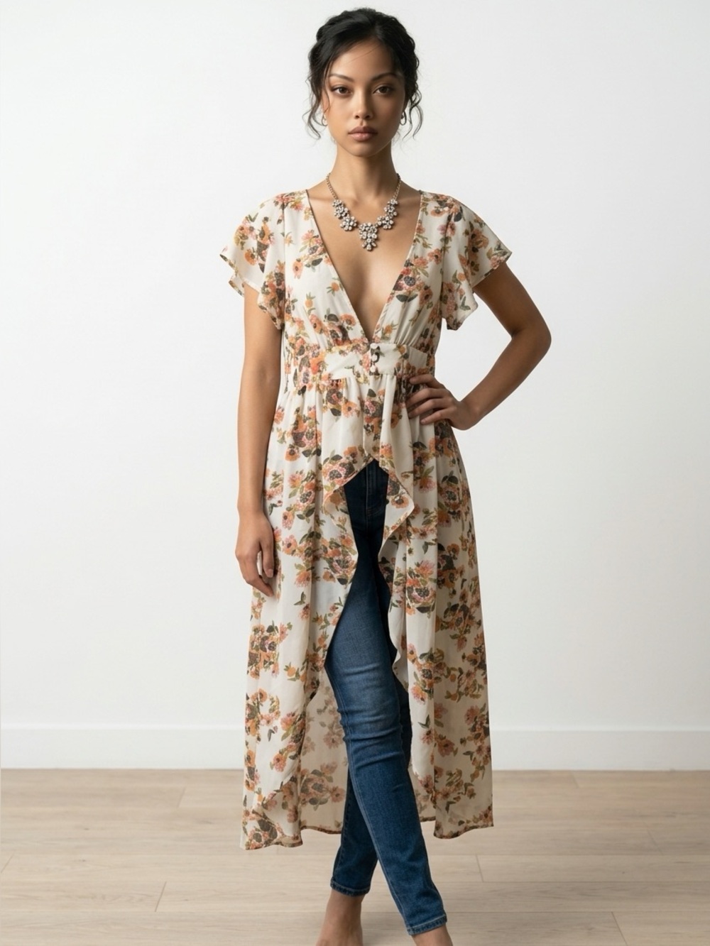 Live 4 Truth Floral Wrap Jumpsuit
